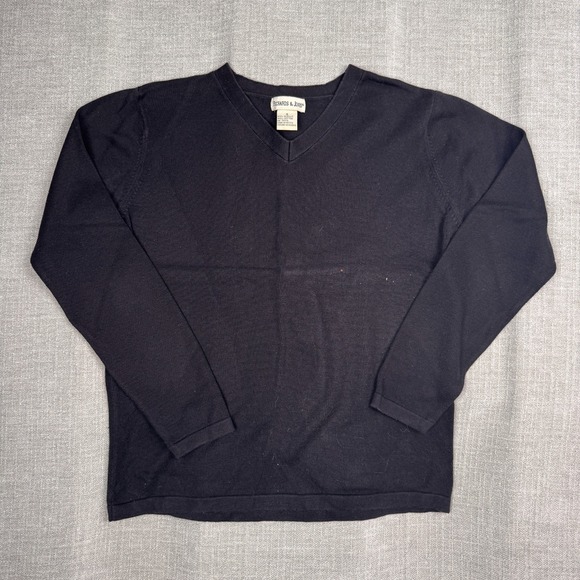 Richards & Jones Sweaters - Richards & Jones Women Sweater Black Knit V-Neck Size Small Vintage